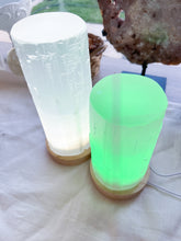 Load image into Gallery viewer, Satin Spar Selenite Cylinder Lamps
