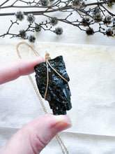 Load image into Gallery viewer, Black Tourmaline on 20 Inch Gold chain

