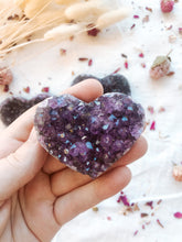 Load image into Gallery viewer, Amethyst Cluster Hearts
