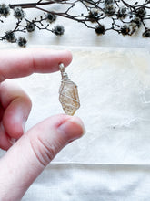 Load image into Gallery viewer, Silver wrapped Golden Healer Quartz point
