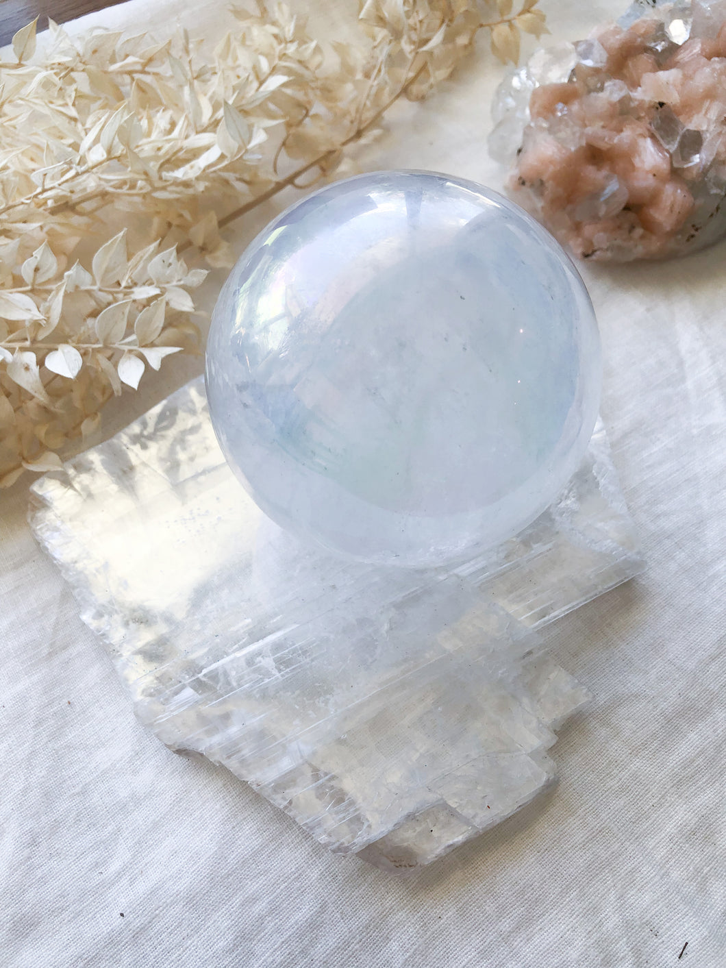 Angel Aura Clear Quartz Sphere