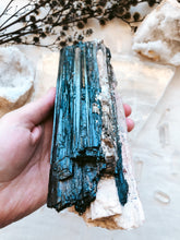 Load image into Gallery viewer, Raw Black Tourmaline with Feldspar and Mica
